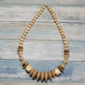 Wood Beads Necklace.